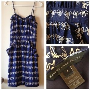 MARC JACOBS Silk Bow Dress S 4